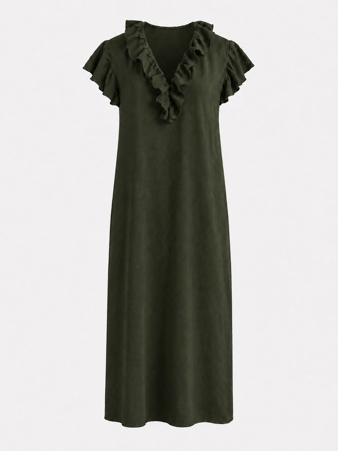 Dames Jurken : Boho Dames Maxi Jurk – Losvallende Jurk met V-hals, Zakken en Korte Mouwen in van Pantinoshop