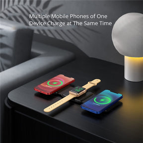 gadgets : 3-in-1 Draadloze Oplader - Eén Oplader voor Je Smartphone, Smart Watch en Oordopjes - Wit in van Pantino
