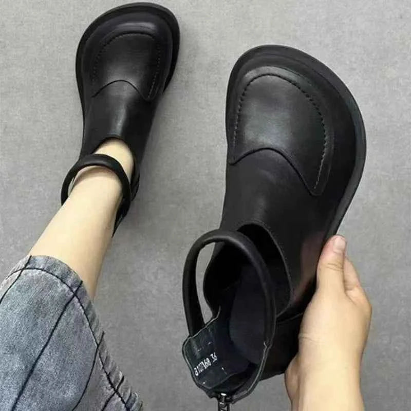 Bottes décontractées pour femmes : Zwarte Dames Casual Enkellaarsjes Ronde Neus in van Pantinoshop