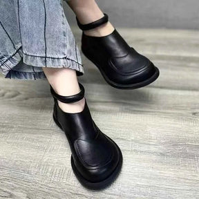Bottes décontractées pour femmes : Zwarte Dames Casual Enkellaarsjes Ronde Neus in van Pantinoshop