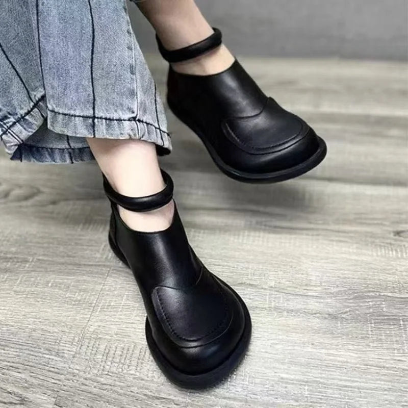 Bottes décontractées pour femmes : Zwarte Dames Casual Enkellaarsjes Ronde Neus in van Pantinoshop