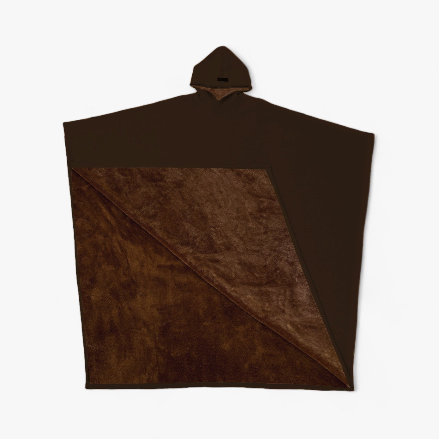 Poncho : Cap Unisex Rozenkwarts - Fleece Poncho met Capuchon - Ultiem Comfort en Stijl in Terra van Pantino