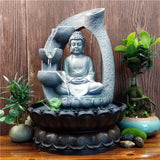 Fontaine Bouddha ZenFlow Argent - Apaisante & Décorative
