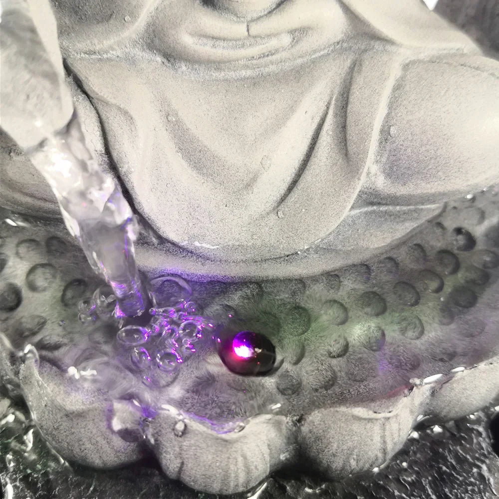 home & garden : ZenFlow - Boeddha Waterfontein Zilver in van Pantino