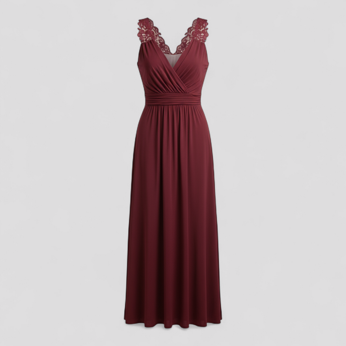 Dress : Maxi Jurk Dames Rood - Elegante Lange Zomer in van Pantino