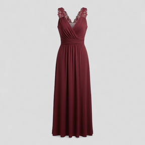 Dress : Maxi Jurk Dames Rood - Elegante Lange Zomer in van Pantino
