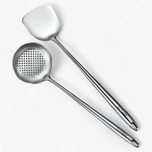Kitchen Utensils : Roestvrijstalen Keukenapparatuur Set - Duurzaam & Veelzijdig Kookgerei voor Elke Kok in Lepel + schoenmakerslepel van Pantino