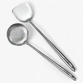 Kitchen Utensils : Roestvrijstalen Keukenapparatuur Set - Duurzaam & Veelzijdig Kookgerei voor Elke Kok in Lepel + schoenmakerslepel van Pantino