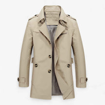Men's Coats & Jackets : Elegante Herenjas van Katoen en Leer, Warm, Diverse Kleuren en Maten in Khaki van Pantino