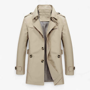 Men's Coats & Jackets : Elegante Herenjas van Katoen en Leer, Warm, Diverse Kleuren en Maten in Khaki van Pantino