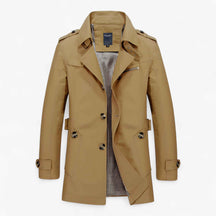 Men's Coats & Jackets : Elegante Herenjas van Katoen en Leer, Warm, Diverse Kleuren en Maten in Donker kaki van Pantino