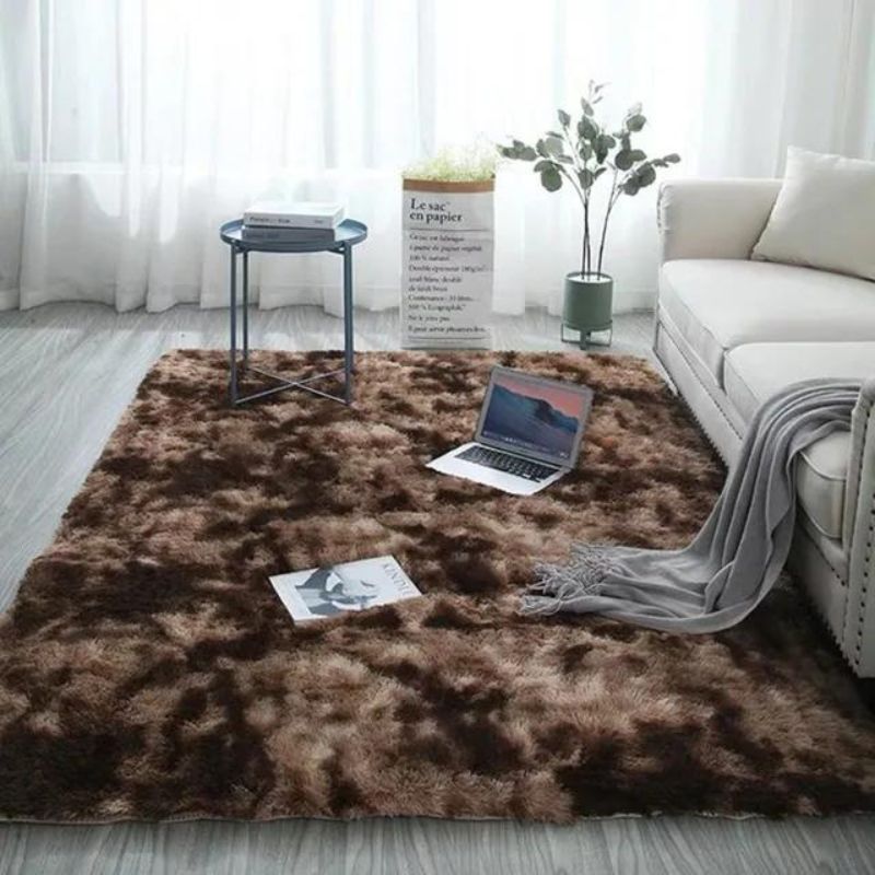 home & garden : Antislip Slaapkamertapijt - Zacht Knus Vloerkleed - Microvezel in Donkerbruin 120x200cm van Pantino