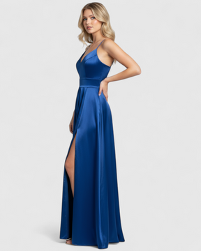 Dress : Jurk Dames Rood - V-halsjurk Satijn in van Pantino