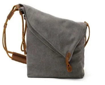bags : Stijlvolle Canvas Schoudertas Dames - Leren Riemen Casual - Canvas in Rang van Pantino