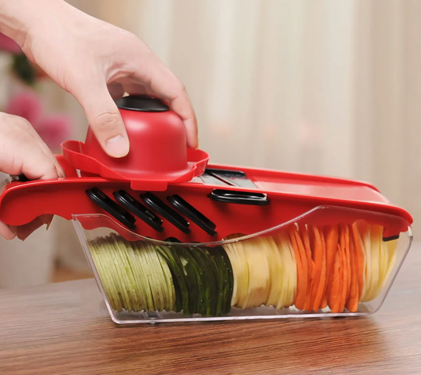 gadgets : VegMaster - 6-in-1 Multi-Functionele Groentesnijder in van Pantino