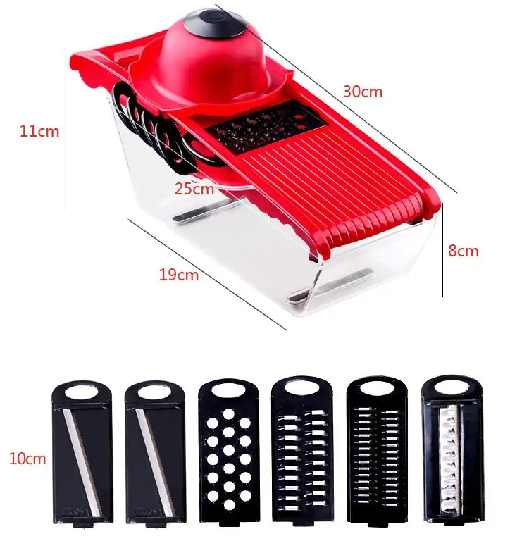 gadgets : VegMaster - 6-in-1 Multi-Functionele Groentesnijder in van Pantino