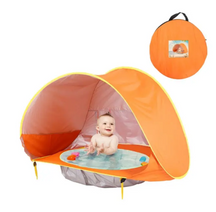 outdoor equipment : ZonSafe - Babystrandtent - Draagbare Schaduw en UV-Bescherming in Oranje van Pantino