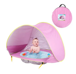 outdoor equipment : ZonSafe - Babystrandtent - Draagbare Schaduw en UV-Bescherming in Pink van Pantino