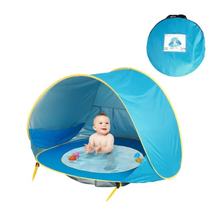 outdoor equipment : ZonSafe - Babystrandtent - Draagbare Schaduw en UV-Bescherming in Blauw van Pantino