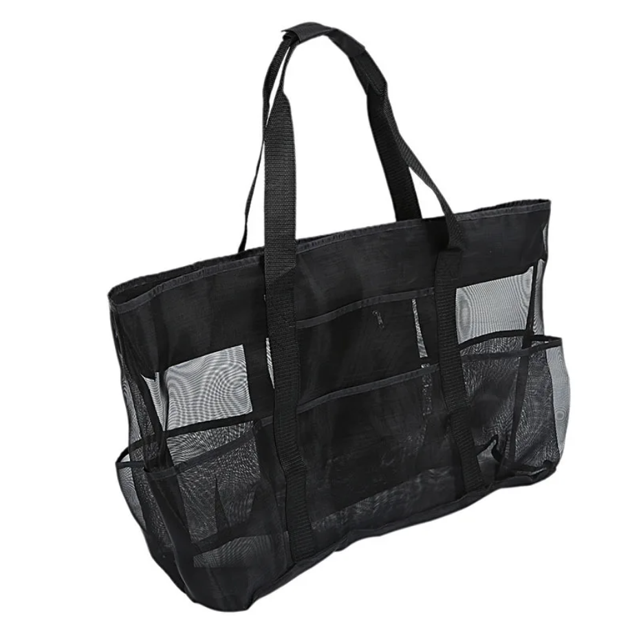 bags : Strandtas Zwart 8 Zakken - Handdoeken en Speelgoed Opslag - Nylon in van Pantino