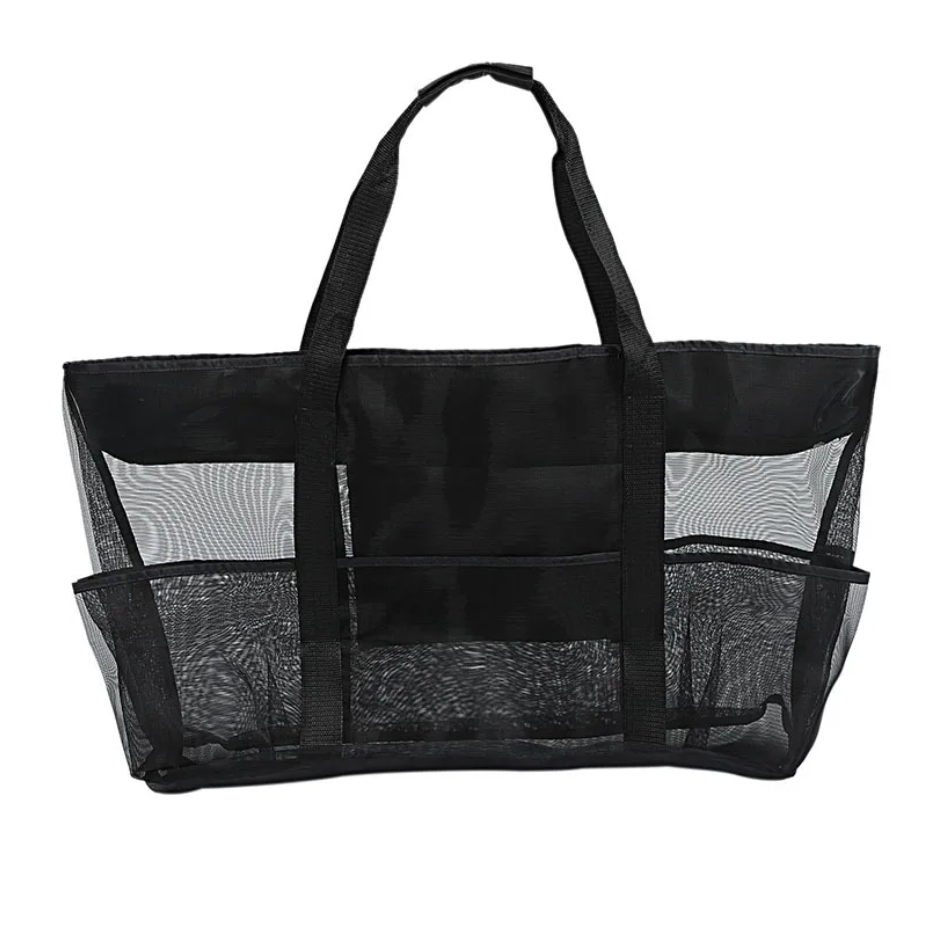 bags : Strandtas Zwart 8 Zakken - Handdoeken en Speelgoed Opslag - Nylon in van Pantino