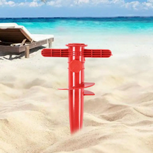 outdoor equipment : Parasolvoet Grondanker - Verstelbaar Stabiel Strand Terras - Metaal in Rood van Pantino