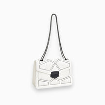bags : Stijlvolle Schoudertas Dames - Zwart in Wit van Pantino