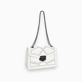 bags : Stijlvolle Schoudertas Dames - Zwart in Wit van Pantino