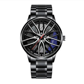 watches : Heren Horloge SportMan - Automatisch Uurwerk - Zwart Edelstaal in Grøn Blå van Pantino