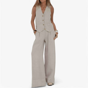 Outfit Sets : Mouwloos vest (met gratis bijpassende broek) in van Pantino