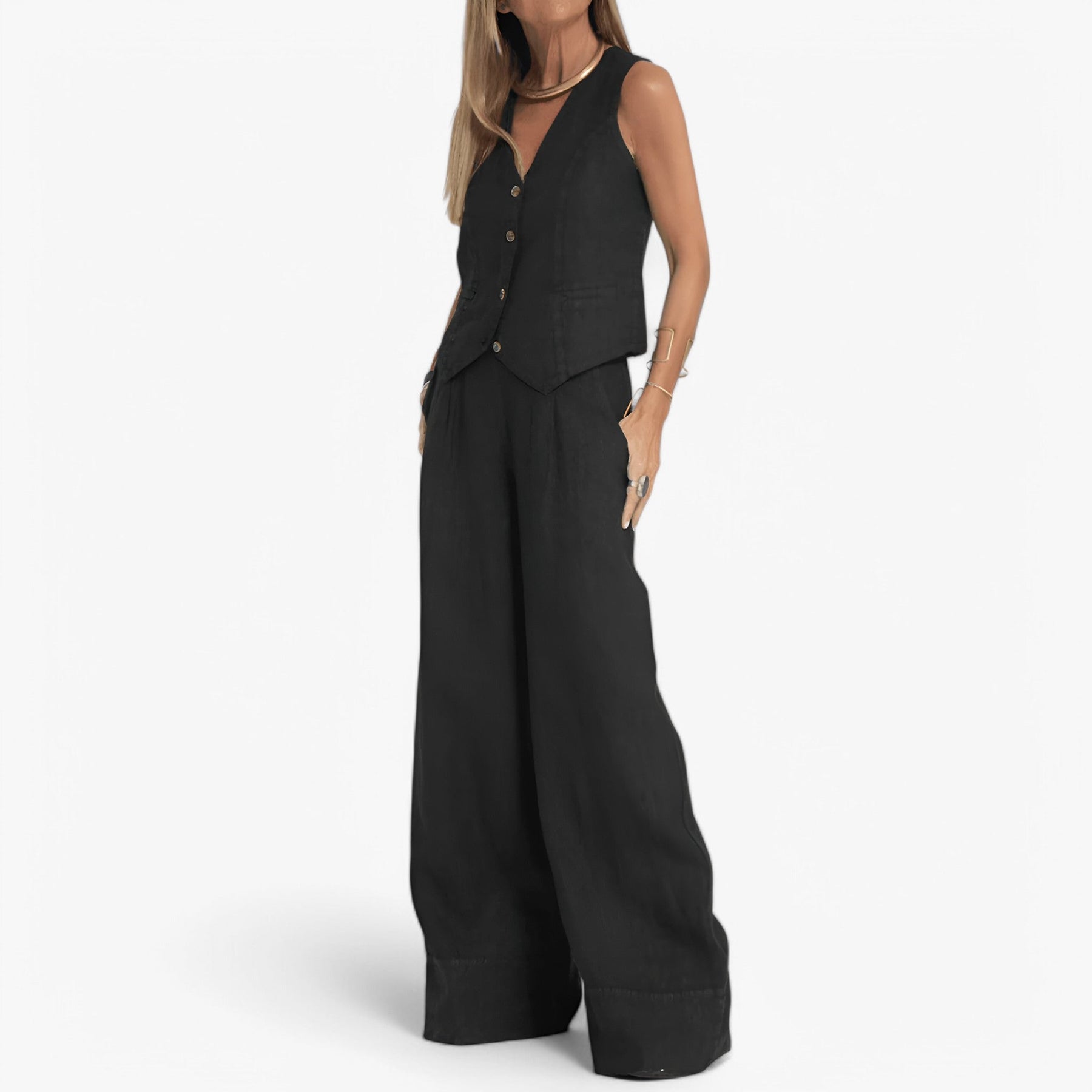 Outfit Sets : Mouwloos vest (met gratis bijpassende broek) in van Pantino