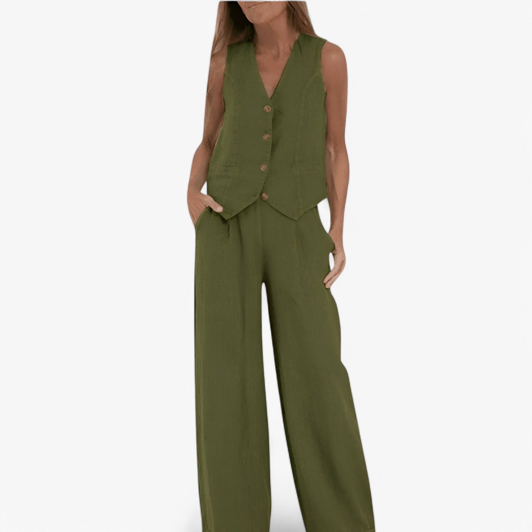 Outfit Sets : Mouwloos vest (met gratis bijpassende broek) in van Pantino