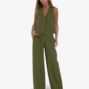 Outfit Sets : Mouwloos vest (met gratis bijpassende broek) in van Pantino