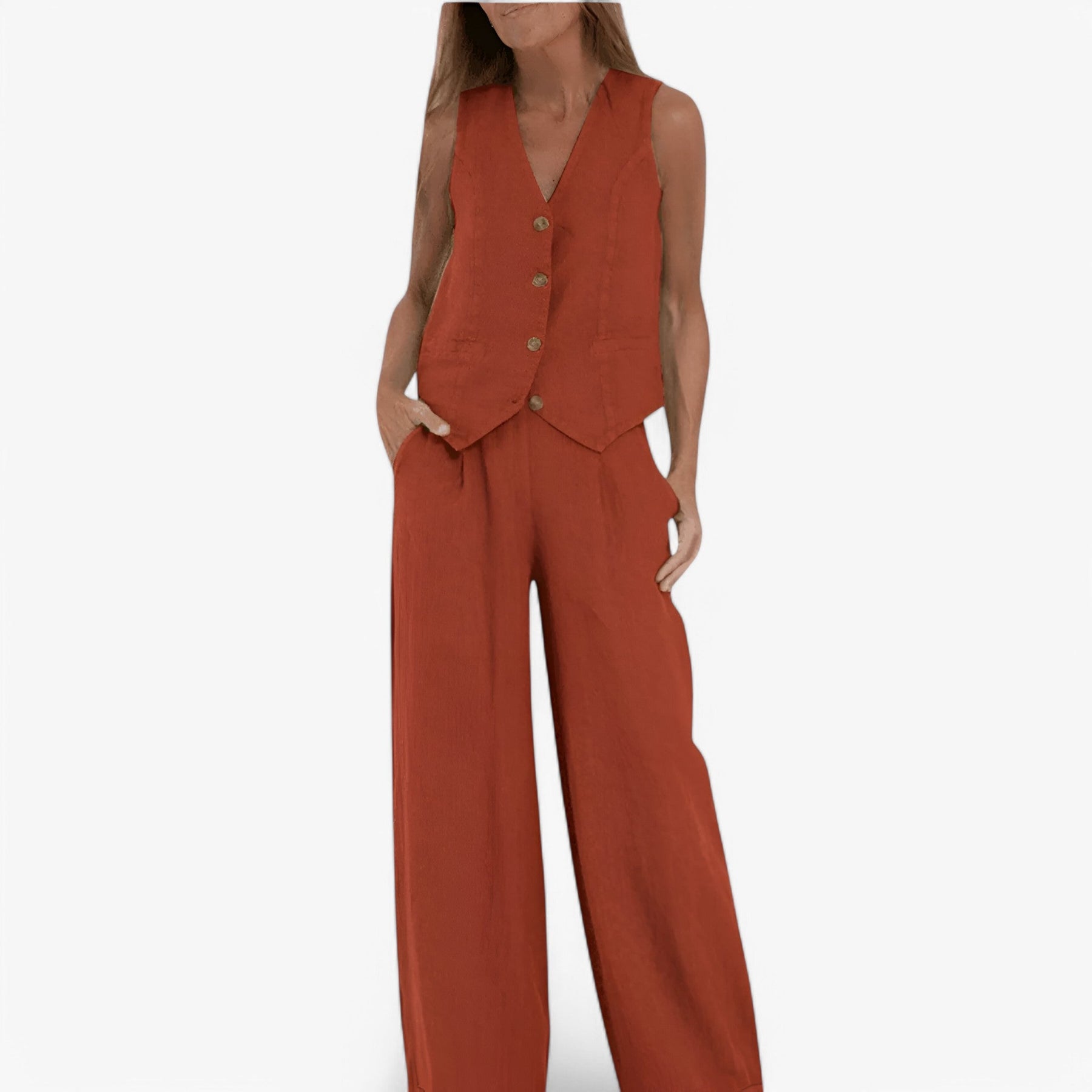 Outfit Sets : Mouwloos vest (met gratis bijpassende broek) in van Pantino