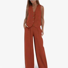 Outfit Sets : Mouwloos vest (met gratis bijpassende broek) in van Pantino