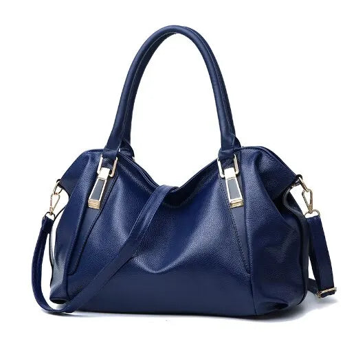bags : Leren Handtas Dames Wit - Veelzijdig Stijlvol - PU-Leer in Blauw van Pantino