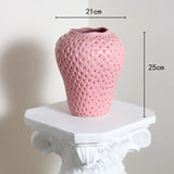 Ceramic Vase Strawberry - Cute Fruit Shape Living Room - Ceramic