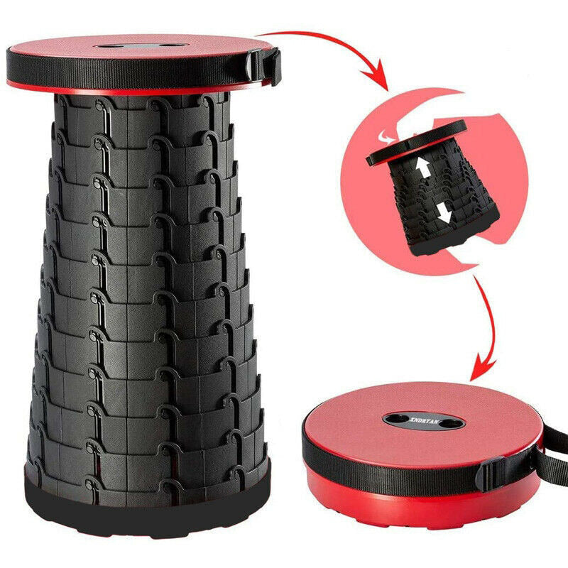 outdoor equipment : Opvouwbare Zit Kruk Rood - Compact Draagbaar Lichtgewicht - Aluminium in van Pantino