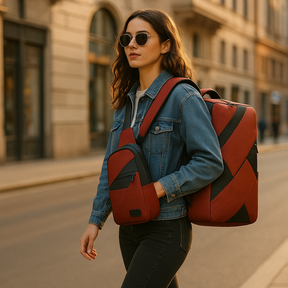 bags : Rugzak Grijs - Set 3 in 1 met en Bijpassende Accessoires in van Pantino