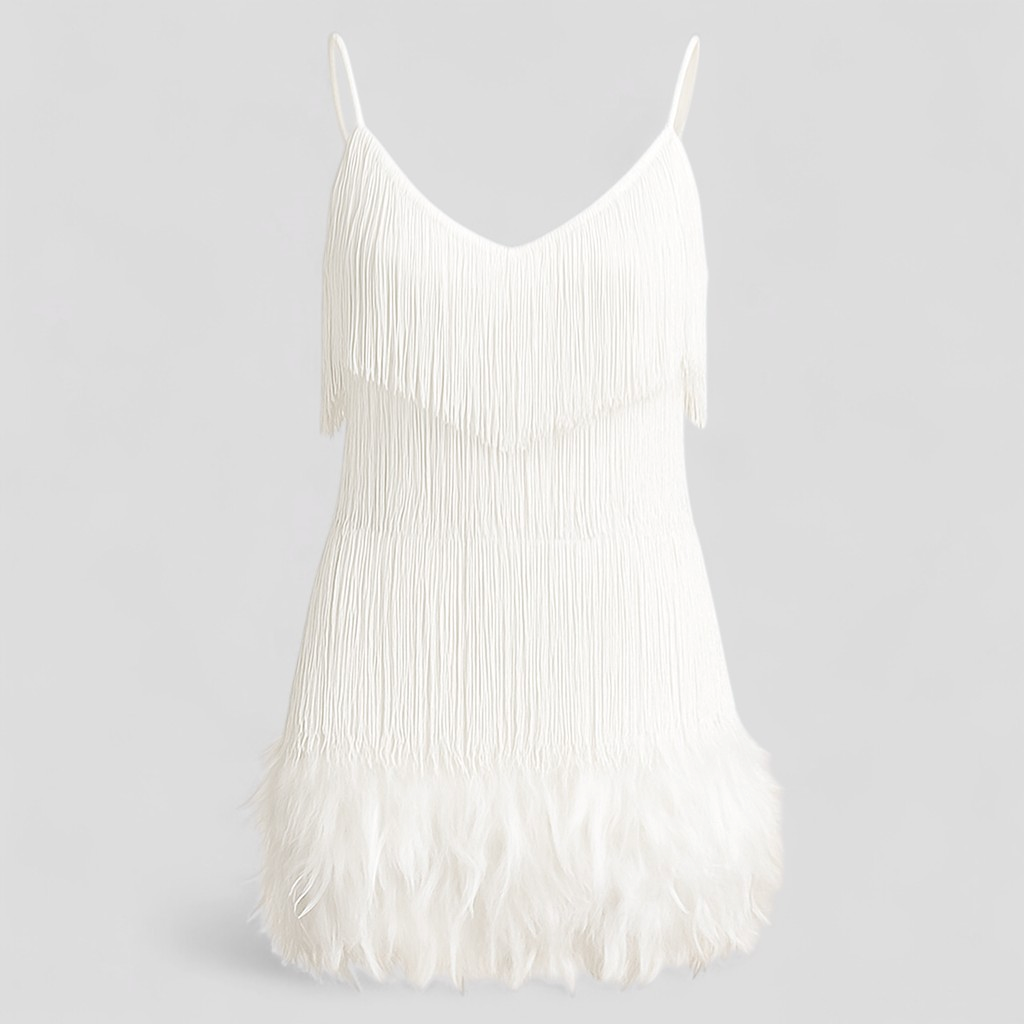 Dresses : Elegante cocktailjurk voor dames, zwarte satijnen avondjurk, maten S-XL in Bianco van Pantino