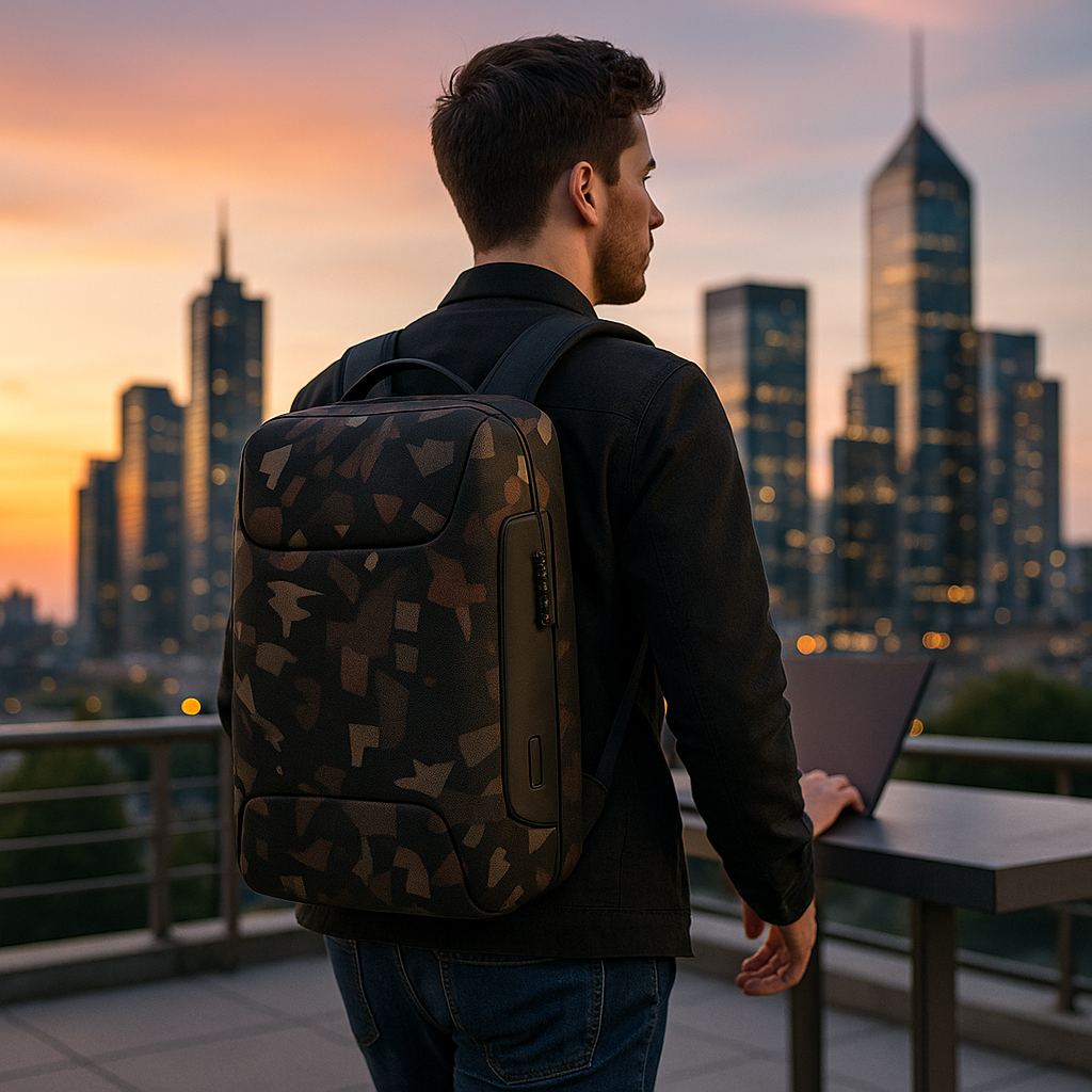 bags : Rugzak Zwart - Waterdichte Werkrugzak voor Laptop in van Pantino