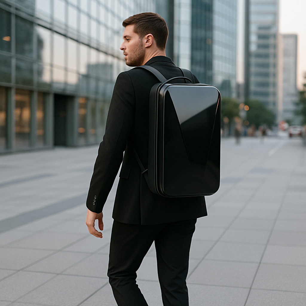 bags : Diefstalbestendig Rugzak met Harde Schaal voor Laptop - Zwart in van Pantino