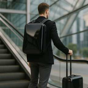 bags : Diefstalbestendig Rugzak met Harde Schaal voor Laptop - Zwart in van Pantino