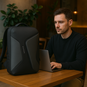 bags : Zakelijke Rugzak met Waterafstotende Stof en USB-poort - Grijs in van Pantino