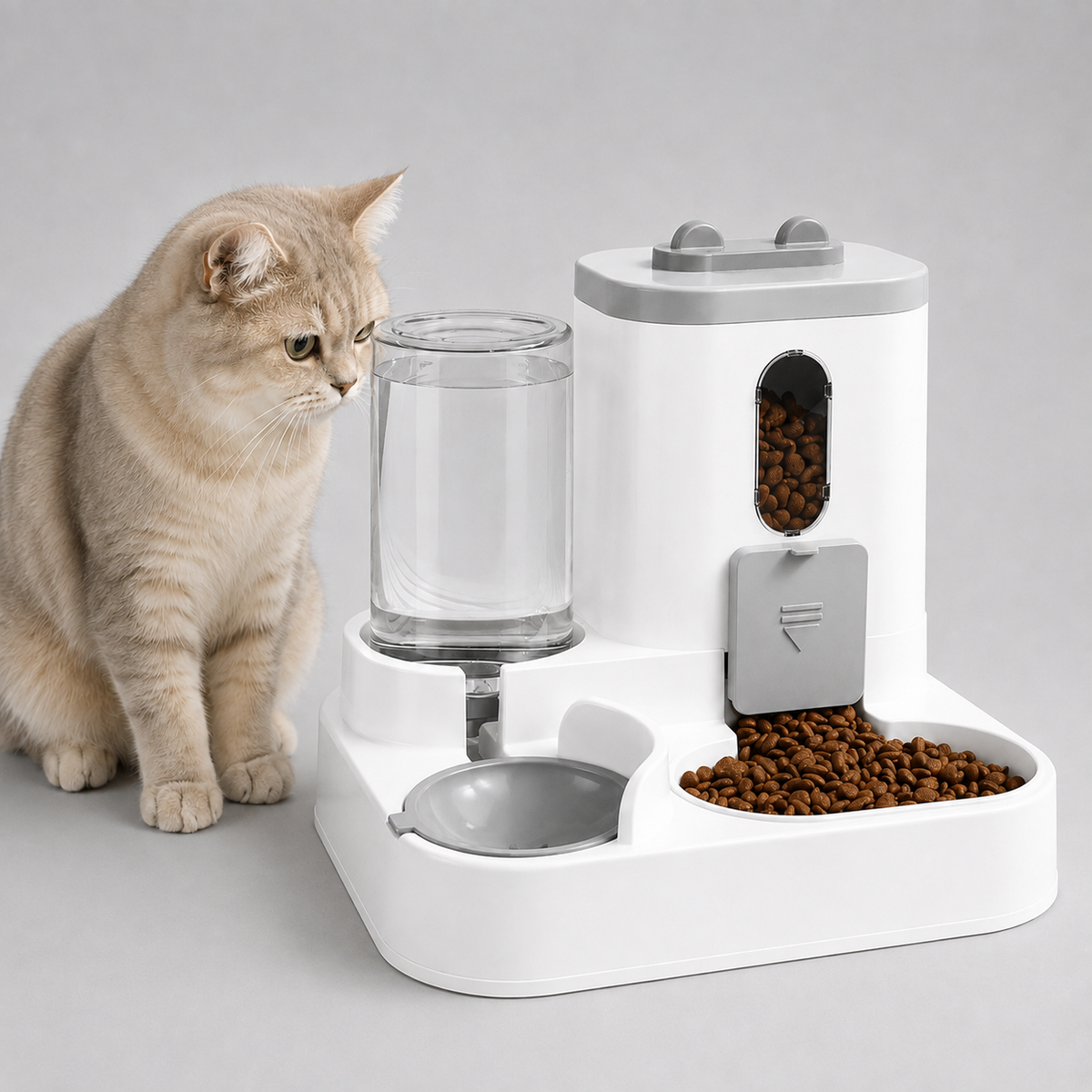 pets : Automatische Kattenvoerbak met Waterreservoir – 2-in-1 Voer- en Drinkbak, 1,6 L in van Pantinoshop