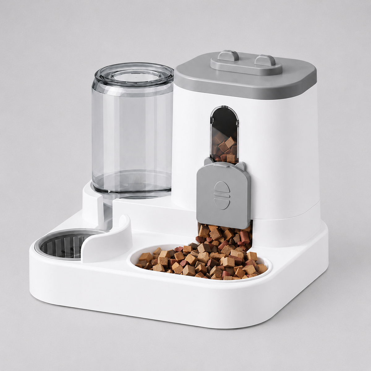 pets : Automatische Kattenvoerbak met Waterreservoir – 2-in-1 Voer- en Drinkbak, 1,6 L in Wit van Pantinoshop