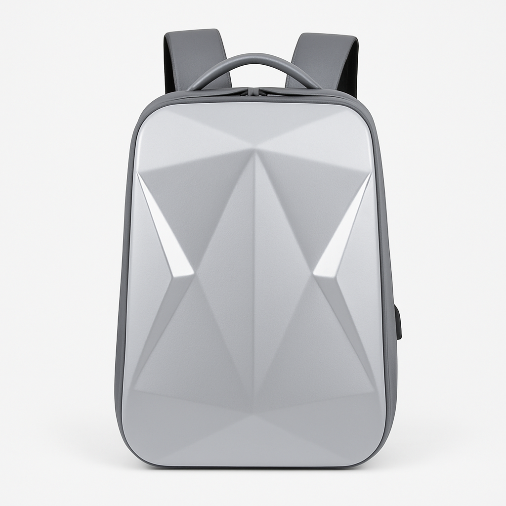 bags : Reistas Zilver - Waterdichte Harde met USB-poorten in Zilver van Pantino