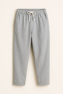 Pants : Relaxte pasvorm, slanke pasvorm Herenlinnen in Grigio van Pantino