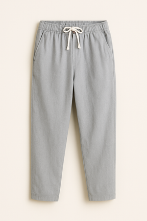 Pants : Relaxte pasvorm, slanke pasvorm Herenlinnen in Grigio van Pantino