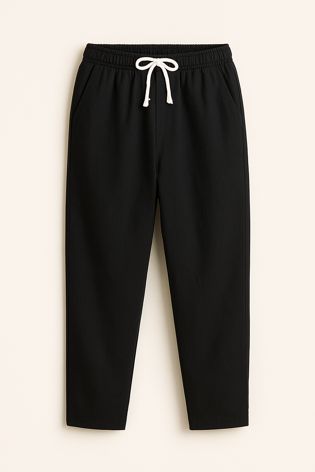 Pants : Relaxte pasvorm, slanke pasvorm Herenlinnen in Nero van Pantino